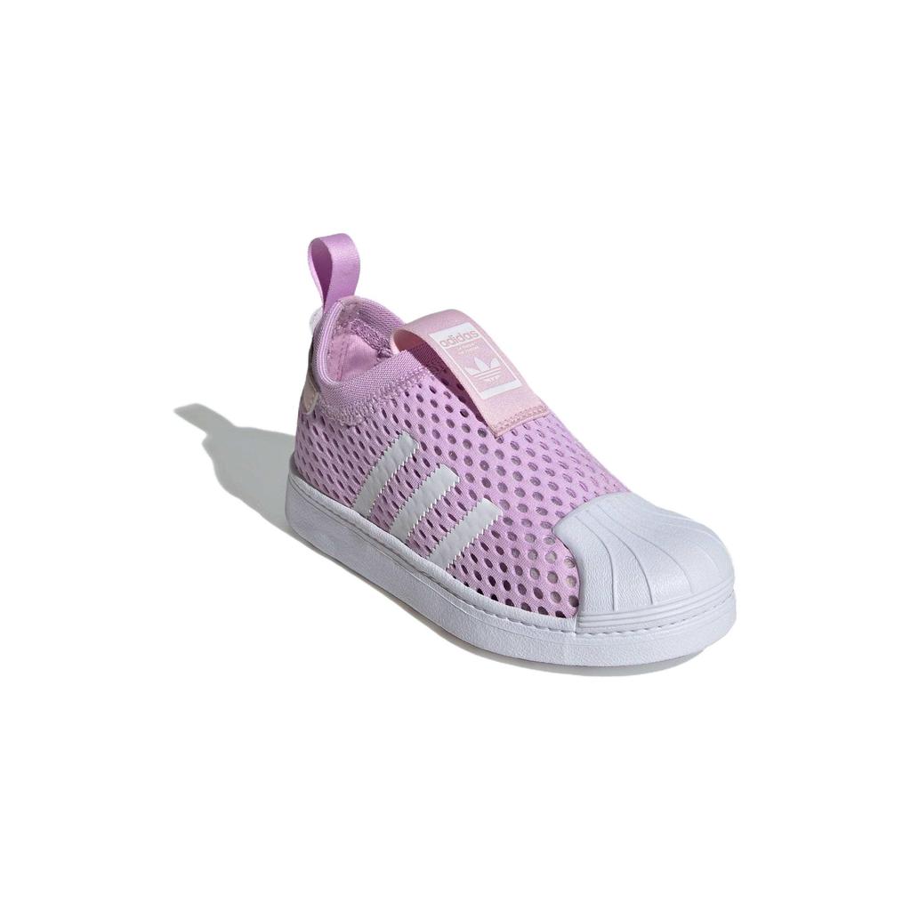adidas Originals Superstar 360 2.0 Прочные Дышащие Низкие Детские Кеды для Скейтбординга Детские Кроссовки Фиолетовый JH6372