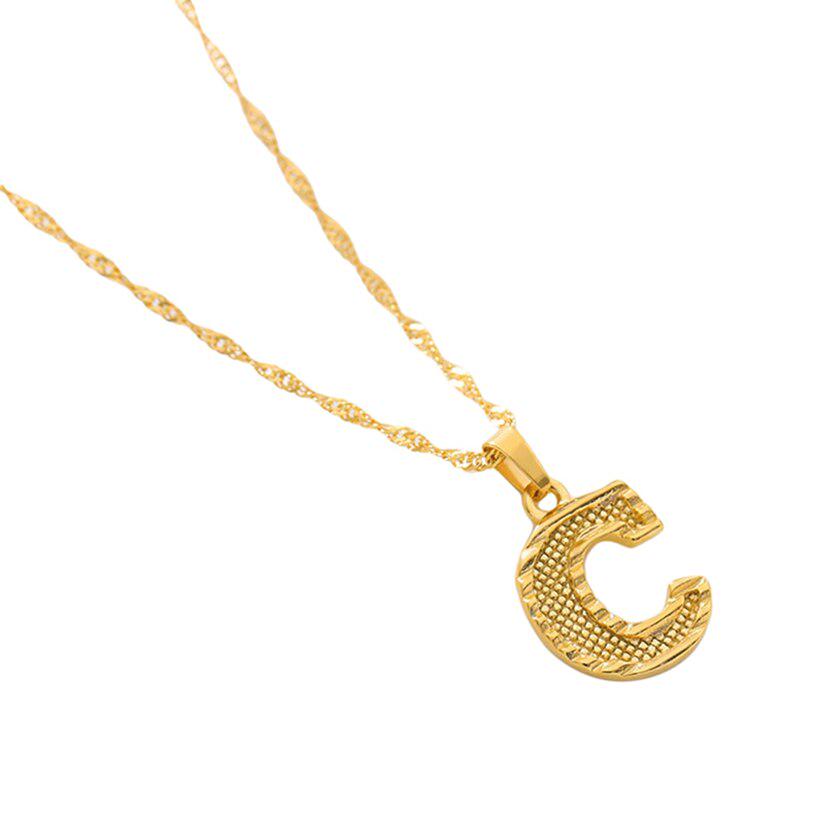 Женское ожерелье с подвеской, ожерелье с начальной буквой, ожерелье-цепочка с подвеской