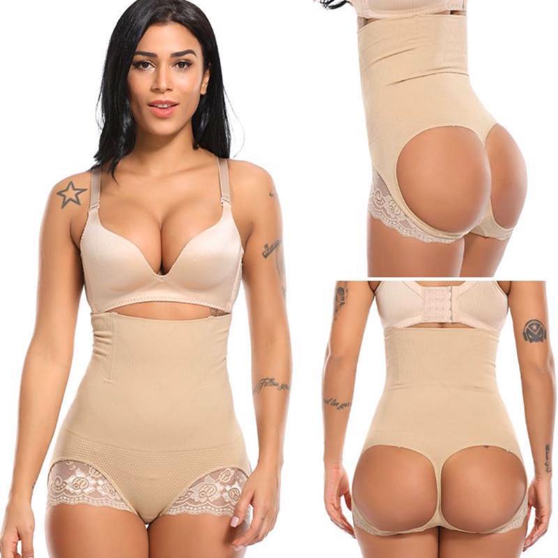 Waist Trainer Body Shaper Hollow Out Tummy High Waist Butt Lifter Women Firm Shorts Shapewear