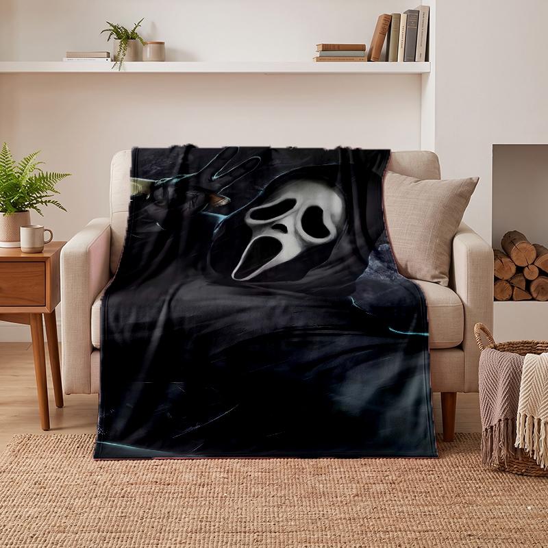 Ghostface Soft Warm Flannel Blankets Comfortable Blanket for Home Decoration Gifting