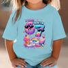 I Was 6 Now Im 7 Birthday Tshirt Girls Boys Casual Short Sleeve TShirt Candy Ice Cream Girls Tee Kids Number 6 7 Cotton Tees