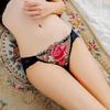 Women's Red Lace Seamless Plus Size Transparent Triangle Panties