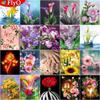 Diamond Painting New Flowers Diamond Embroidery Cross Stitch Landscape Pictures Of Rhinestones Mosaic Decoration