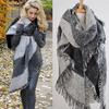 Fashion Large Scarves Women Long Cashmere Winter Wool Blend Soft Warm Plaid Scarf Wrap Shawl Plaid Scarf