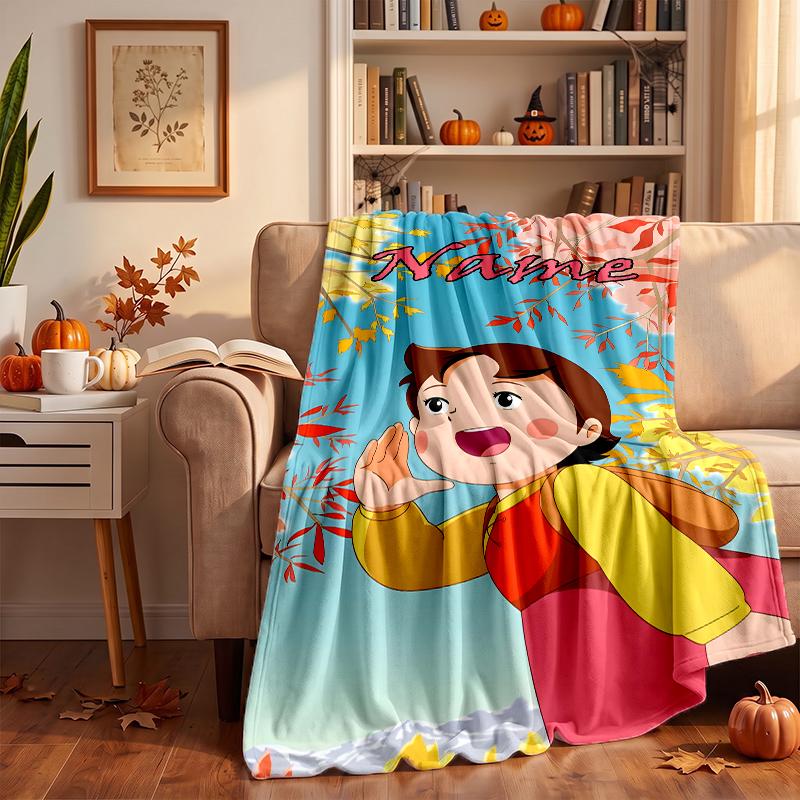 Heidi Custom Flannel Blankets Soft Warm Cozy Throws for Home Decor Holiday Gifts
