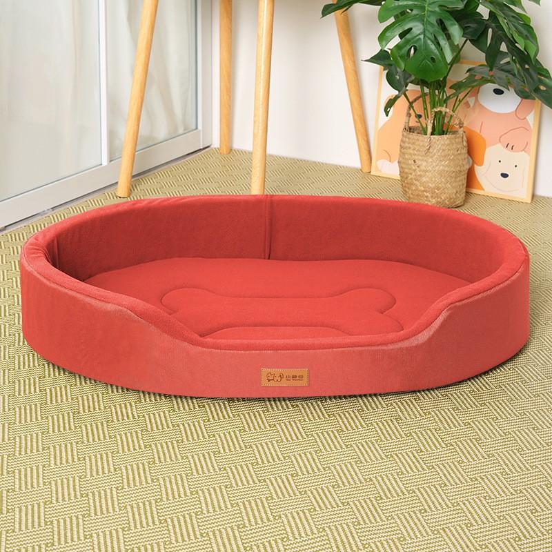 Washable Dog Bed With Thick Fleece Padding All Season Pet Nest Large Dogs Comfortable Sleeping Mat