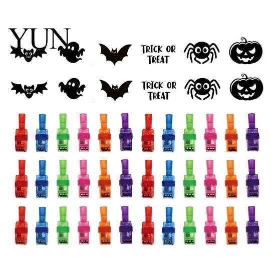 Cute Holiday Gift 36 Pcs Halloween Finger Projector Lights, Mini Pattern Projectors, LED Projection Light Goodie Bag Fillers for Party Favors,