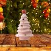 Ceramic Light with Top, LED Lamp for Christmas Decoration, Ideal Living Room, Fireplace Or