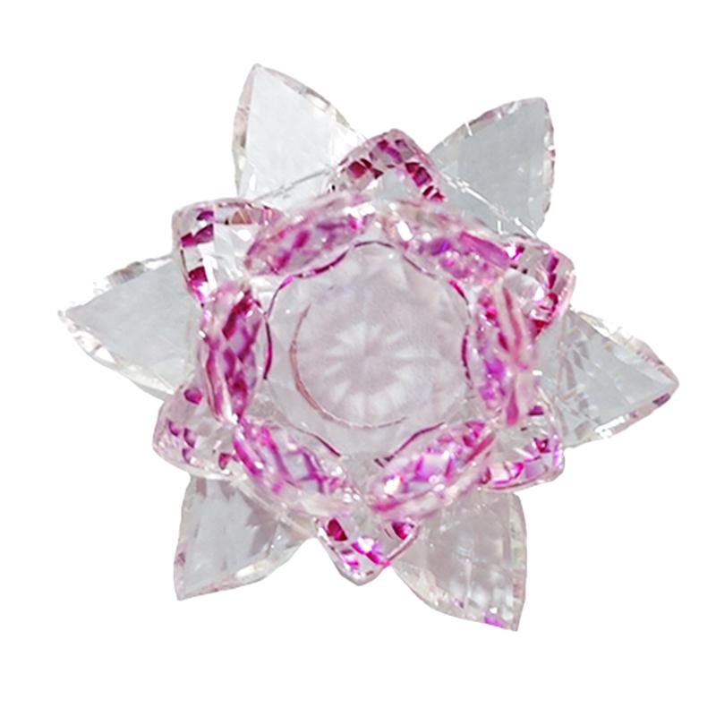 60 мм кварцевый цветок лотоса ремесла стеклянные украшения фэншуй статуэтки подарок