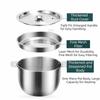 Large Capacity Stainless Steel Oil Can Stainless Steel Grease Container  Cooking Tool