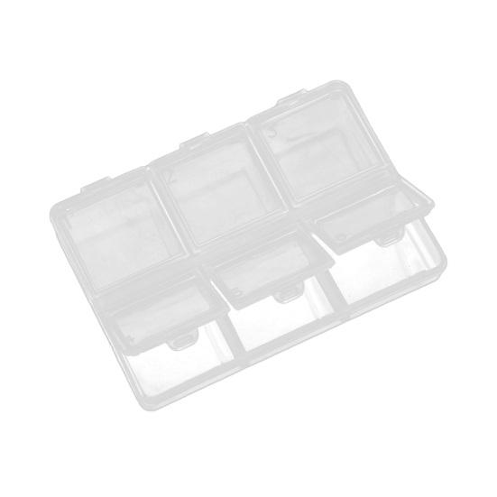 Прозрачная коробка для хранения, 6 сеток, многофункциональные регулируемые ювелирные бусины, чехол для хранения наконечников для маникюра, украшения