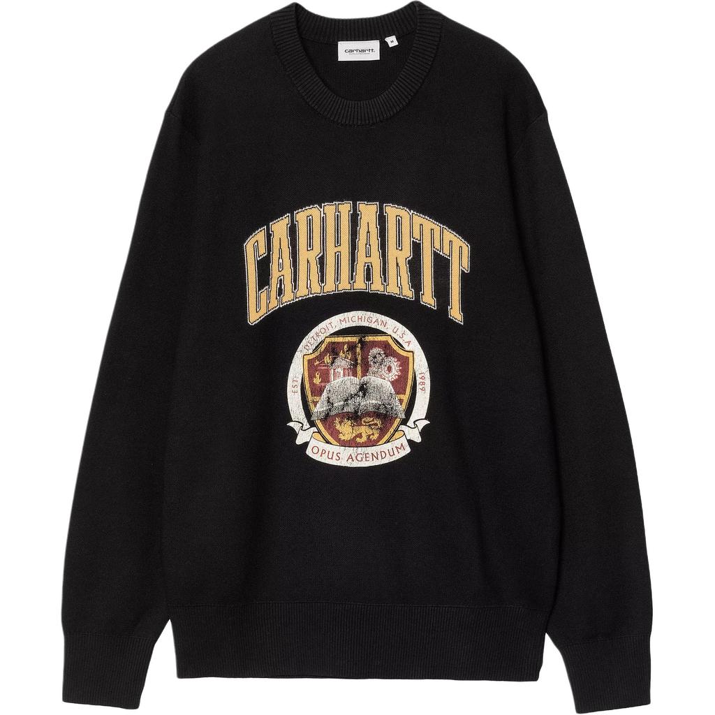 Carhartt WIP Мужская толстовка с графическим принтом, круглым вырезом и длинным рукавом I034521-89-XX