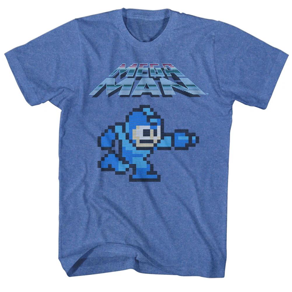 Mega Man 80's Video Game Blue Bomber Running Men's T Shirt Gamer Merch