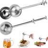 304 Stainless Steel Dual Purpose Tea Infuser Baker Dusting Shaker with Spring Loaded Retractable Handle for Loose Leaf Tea Baking Supplies