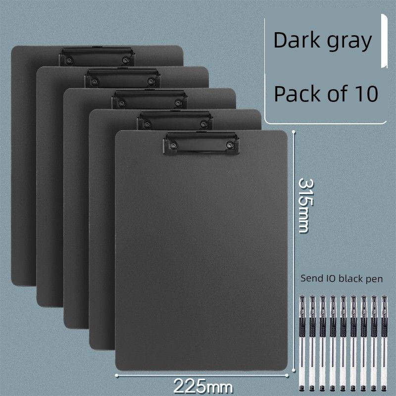 Plastic File Folder Stationery Office Supplies Book Clip Writing Pad Materials File Bill File Board Menu Writing File Clipboard Folder Plate Holder