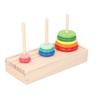 Puzzle Game Wooden Tower Educational Logical Thinking Training 10 Rings Tower Intellectual Toy
