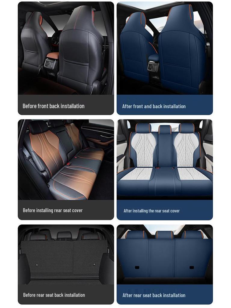 Four Seasons Leather Car Seat Cushion for 2020 BYD Song PLUS - Five-Seat Cover