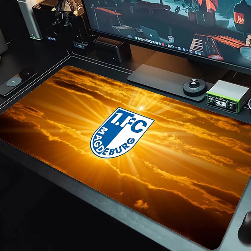 1 Fc Magdeburg Mouse Pad Large Gaming Table Cushion Nonslip Laptop Tablet Big Mousepad Xxl Mat Mini Pc Playmat With Lock Edge
