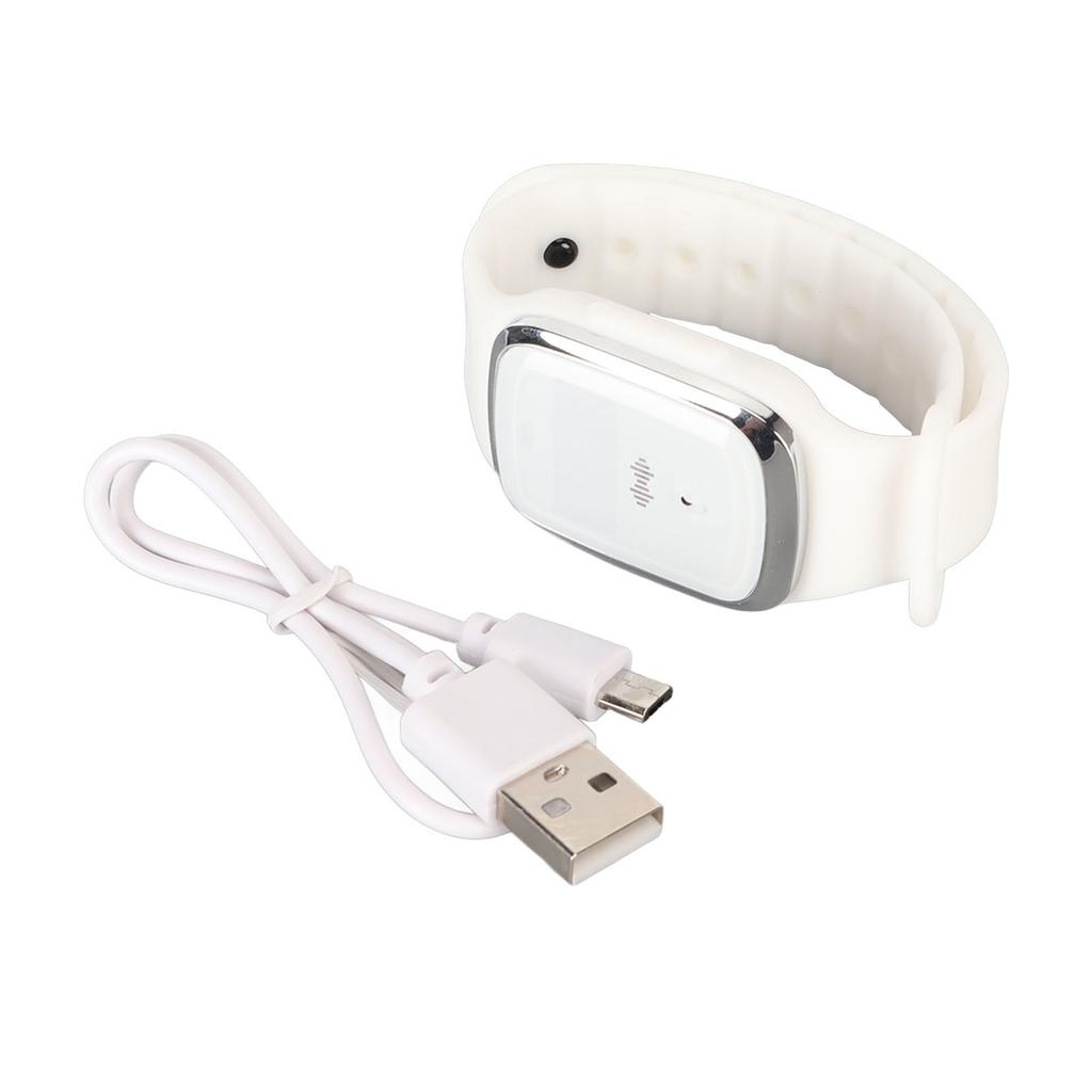 Ультразвуковой отпугивающий браслет-часы, перезаряжаемый через USB, 3 режима, светодиодные часы, отпугивающий браслет, белый