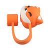 Cute Cartoon Silicone Drinkware Splash Proof Straw Topper Dust Cap Straw Cover Cup Accessories