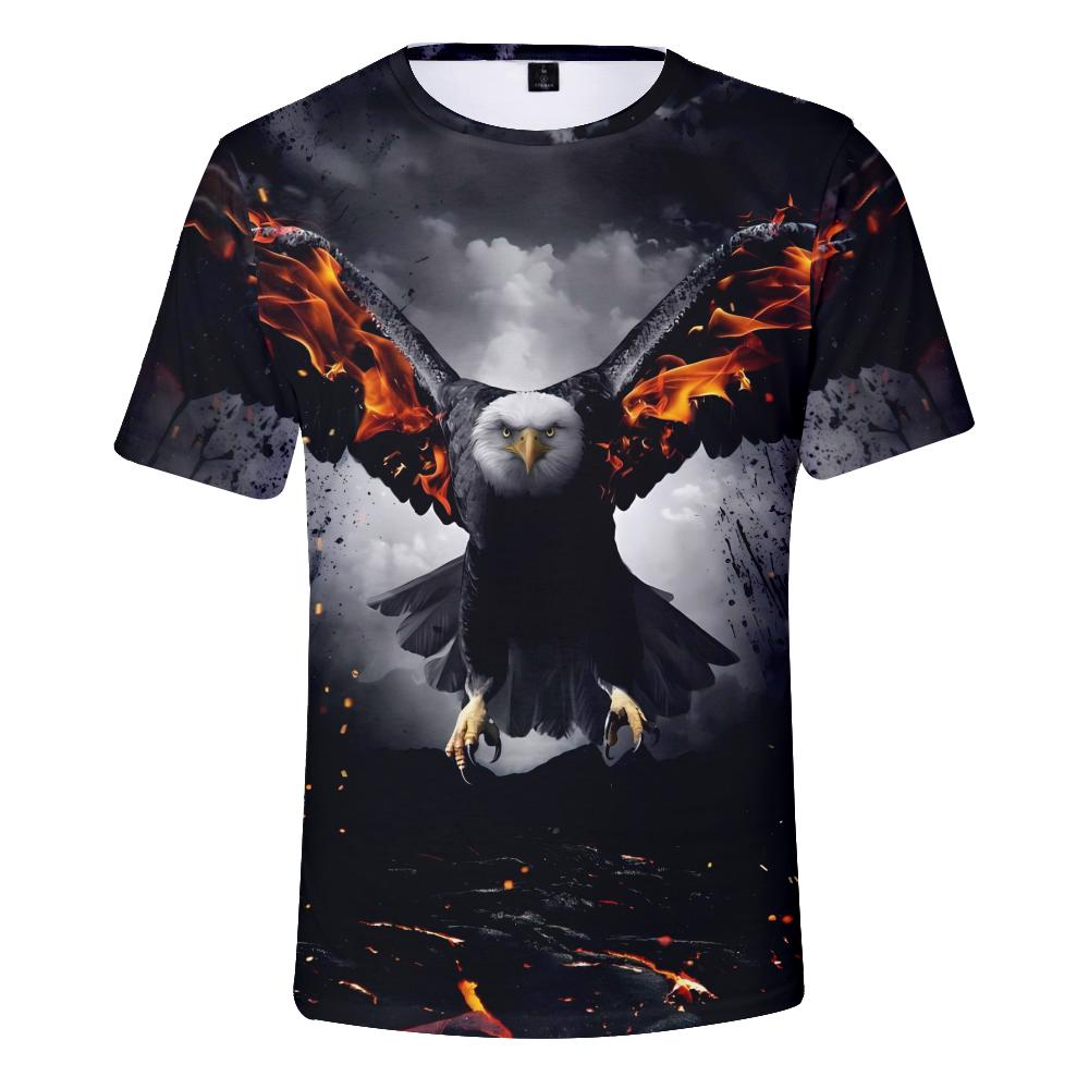 Рубашка с 3D принтом Eagle, забавная мужская одежда для папы
