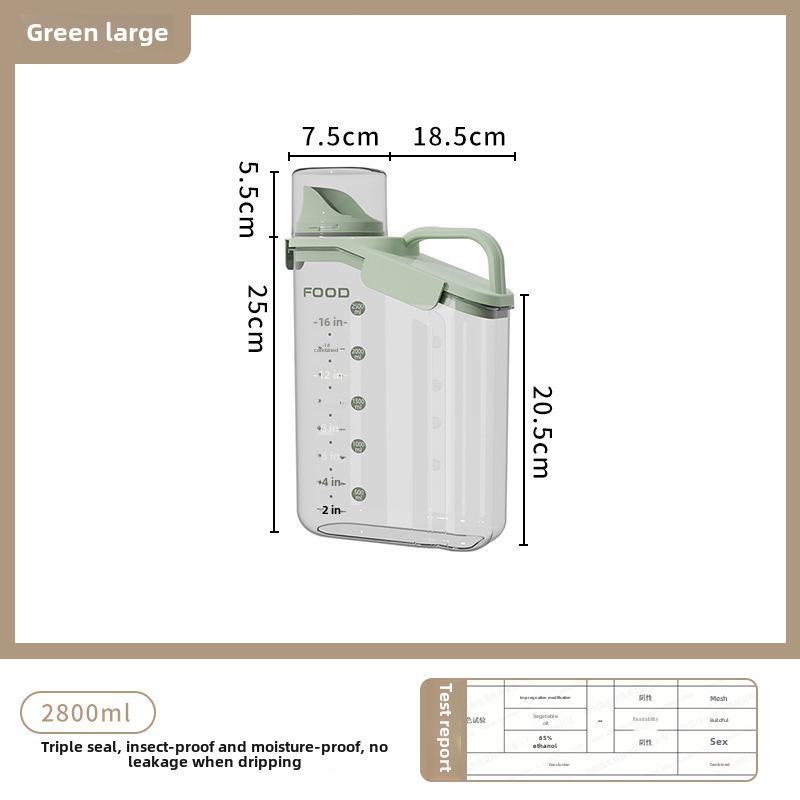 Большая прозрачная влагонепроницаемая банка для зерна с крышкой для сохранения свежести на кухне