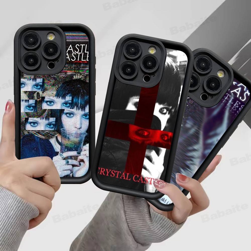 Электронный Браслет Crystal Castles Чехол для Телефона Для IPhone 17 16 15 14 13 12 11 Pro Max Plus Силиконовый Ударопрочный Чехол