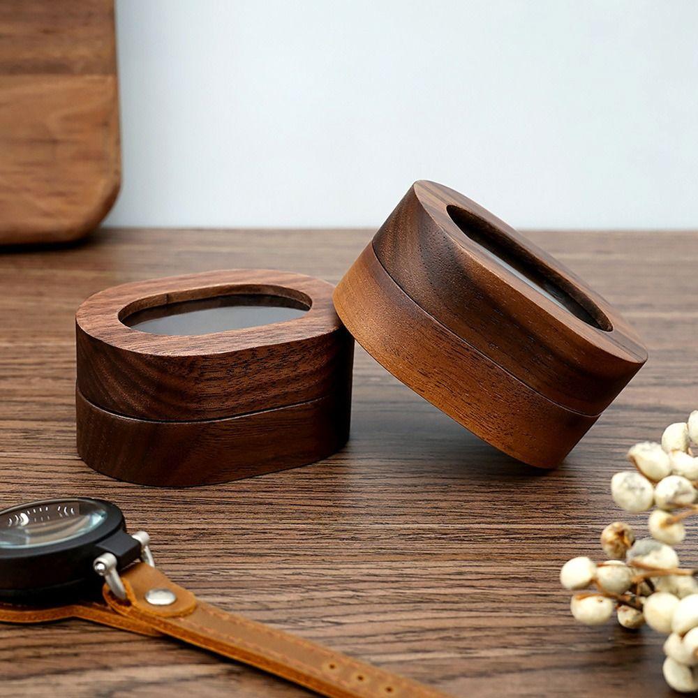 High-quality Gifts Case Wooden Storage Holder Lover Ring Display Box Jewelry Box Ring Storage Box