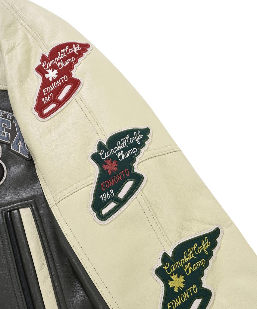 Avirex Leather Stadium Jacket / 7833950013 Green