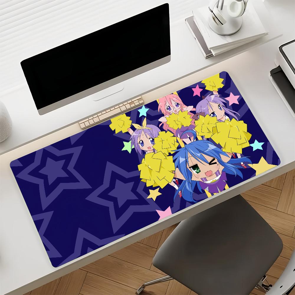 Anime L-Lucky Star Mouse Pad Non-slip Rubber Gamer Balance Computer Mat Decoracion Deskmat Laptop Office Large