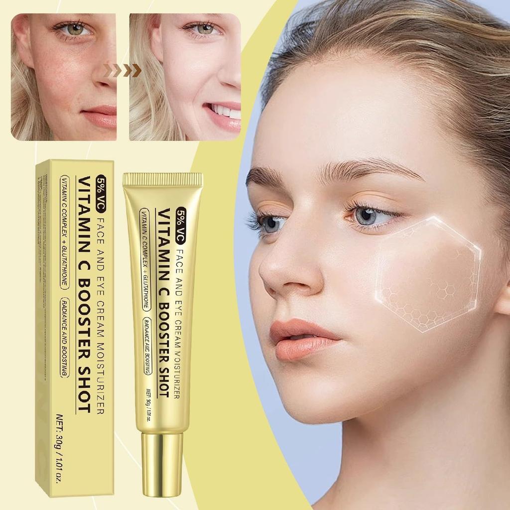 Vitamin C Brightening Serum with Hyaluronic Acid for Face - Glow Booster, Dark Spot Corrector, Anti-Aging, Fine Lines, 30ml