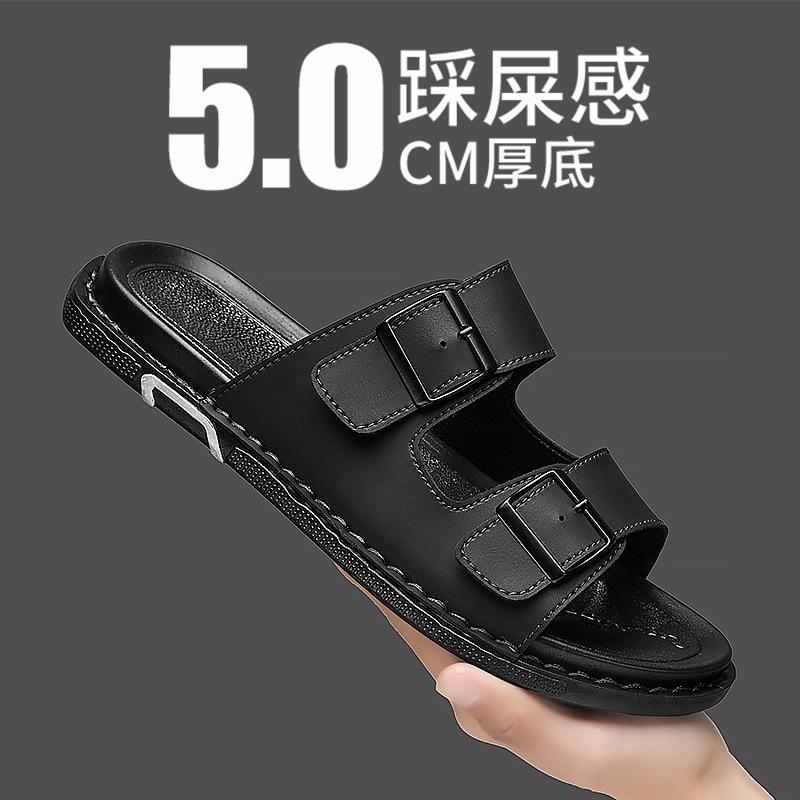 2025 новая летняя обувь сандалии на платформе модные мужские шлепанцы универсальные повседневные шлепанцы пляжная обувь модные