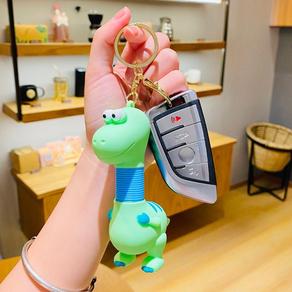 Силиконовый выдвижной шнурок на шею брелок динозавр выдвижной брелок динозавр детские подарки