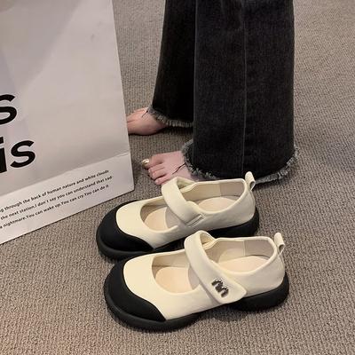 Туфли Мэри Джейн Модные и удобные женские летние сандалии Туфли на толстой подошве Женские туфли на липучках Мягкие однотонные туфли