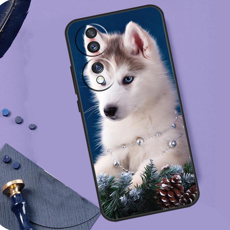 Животное Хаски щенок Для Honor X8a X9a X6a X7a X6 X7 X8 X9 X8b X9b Honor Magic 6 Pro 50 70 90 Magic 5 Lite Чехол