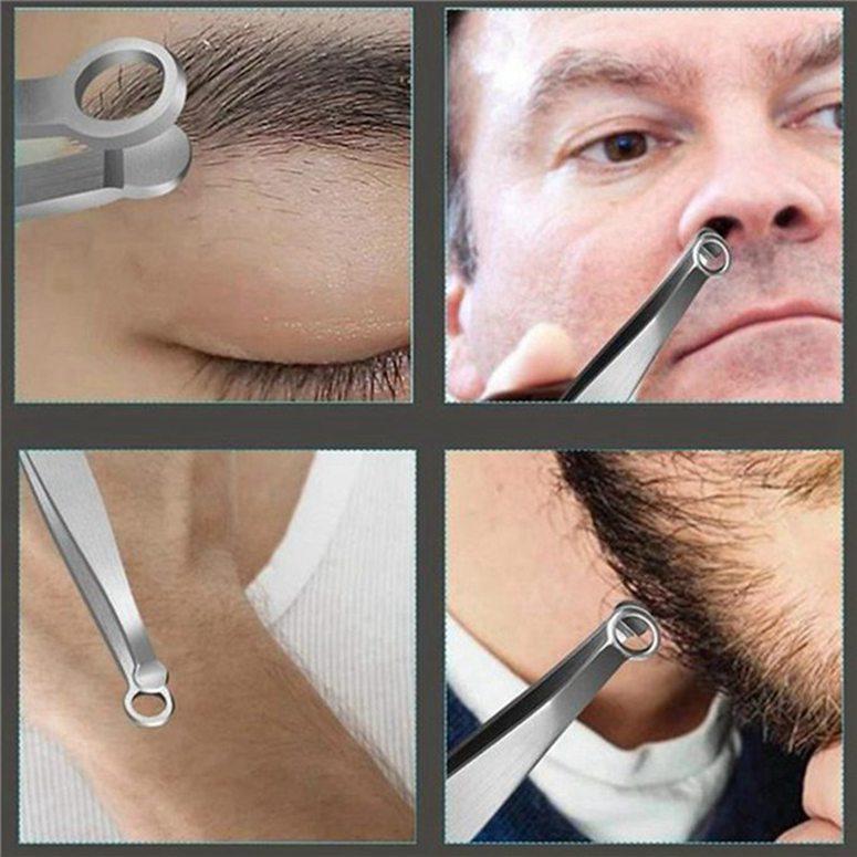Универсальный круглый зажим для волос в носу, триммер для бровей, пинцет, инструмент для стрижки волос в носу