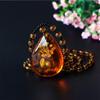 Amber Floation Brine Beeswax Beads Necklace  Honey Wax Brazilian Amber Necklace Endant Handicraft National Style Pendant Ornaments