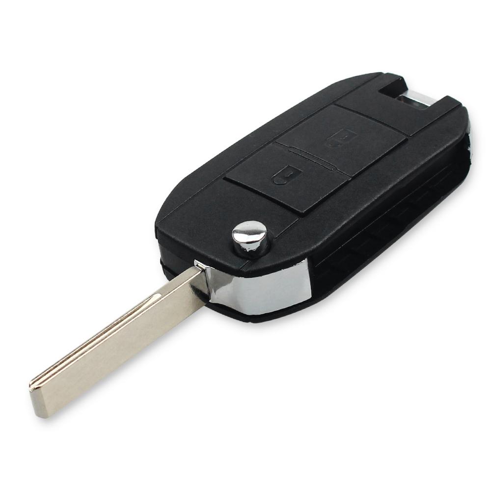 Модифицированный корпус складного ключа зажигания для Peugeot 307 107 207 407 Citroen C2 C3 Xsara Пульт 2-кнопочный Чехол для ключа Лезвие Hu83