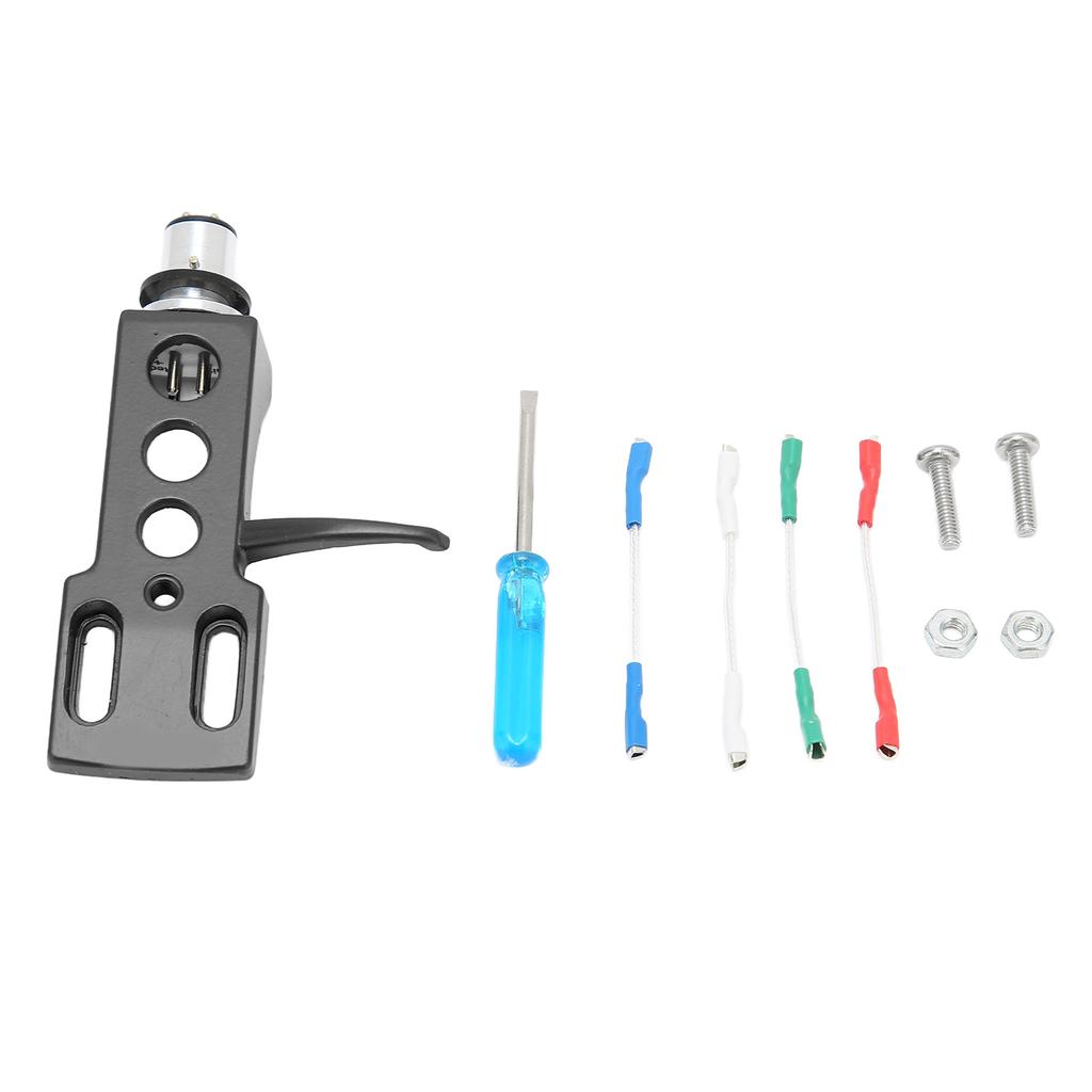 Vinyl Stylus Holder Aluminium Alloy Vinyl Record Phonograph Cartridge Holder with 4 Connection