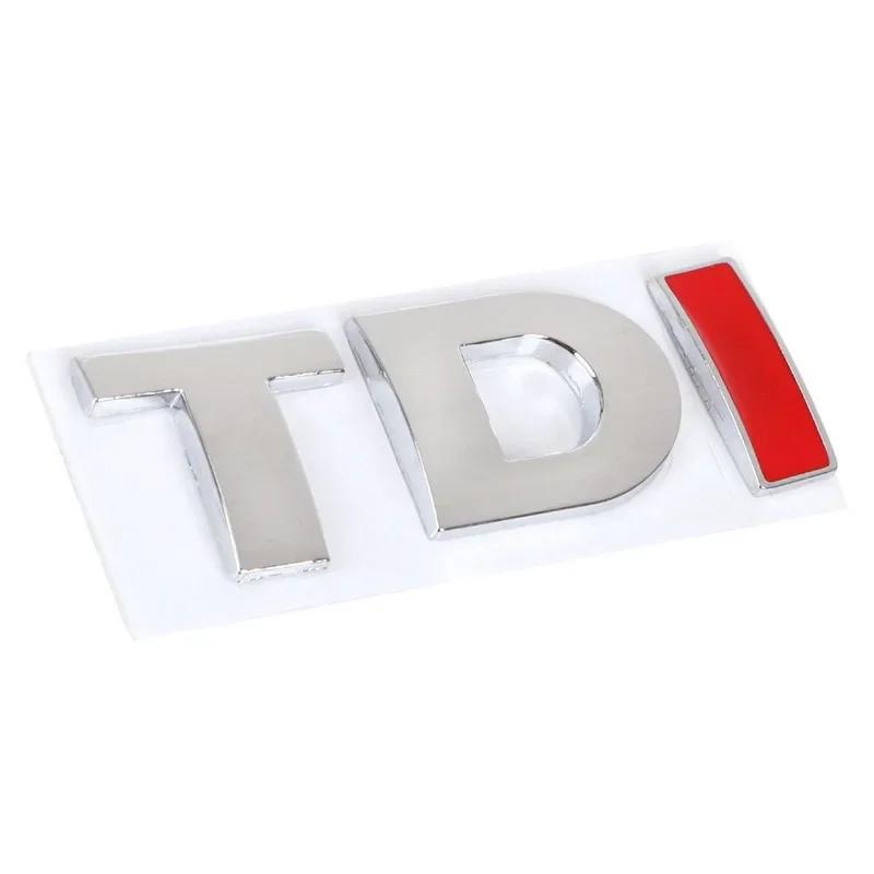 AGLNX1 3D Metal TDI Logo Car Front Grille Emblem Sticker Fender Side Rear Trunk Auto Badge Decor For VW Polo Golf Jetta Passat MK4 MK5