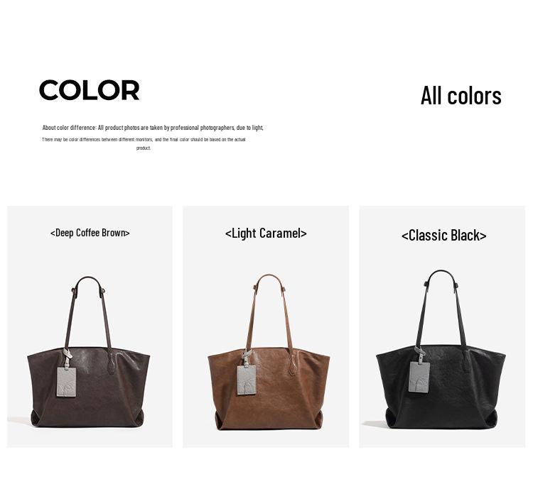 Женская сумка-тоут из натуральной кожи - Большая вместимость, Высокое качество, Сумка на плечо для поездок на работу 2025