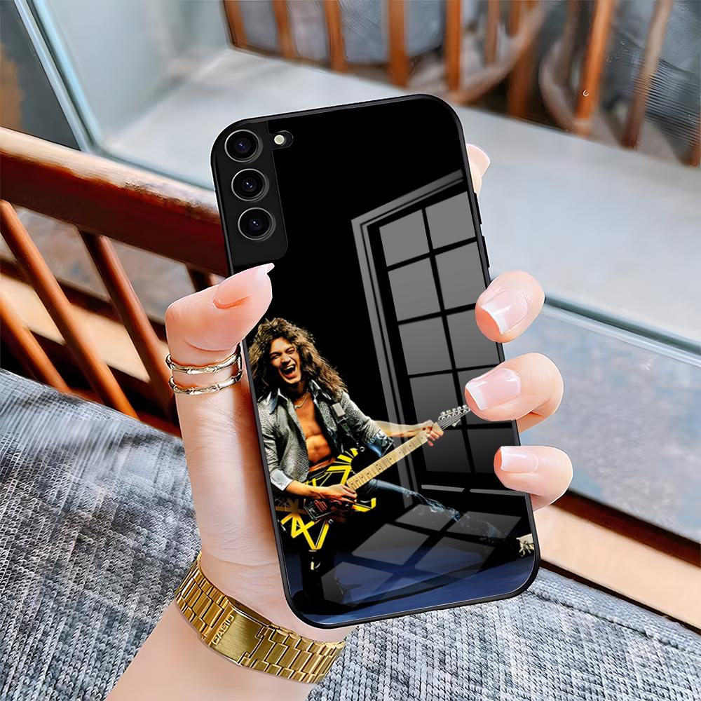 Чехол для телефона E-Eddie Van Halen Singer для Samsung A25 A13 A33 5G A54 A36 A35 A56 A52 A14 Ударопрочный стеклянный чехол