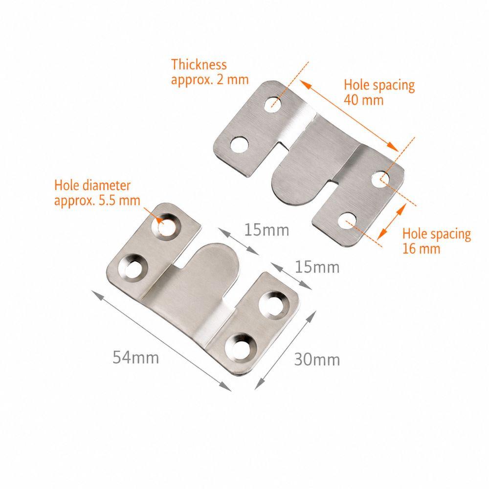10pcs Rust Proof Hanging Brackets Interlocking Design Flush Mount Bracket Wall Fixing Bracket Home