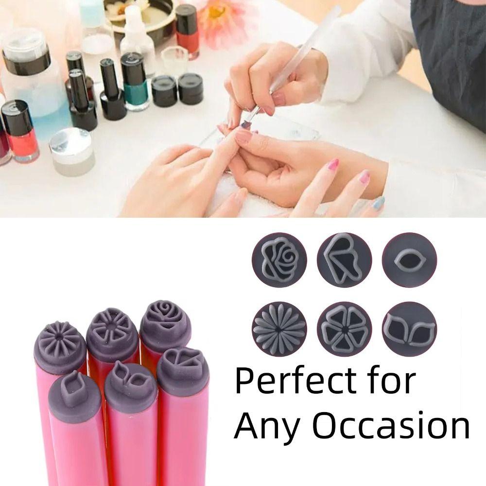 6/10/15pcs Stamping Plate Nail Graffiti Pen Flower Painting Drawing Nail Brush Stamp Pen New Year
