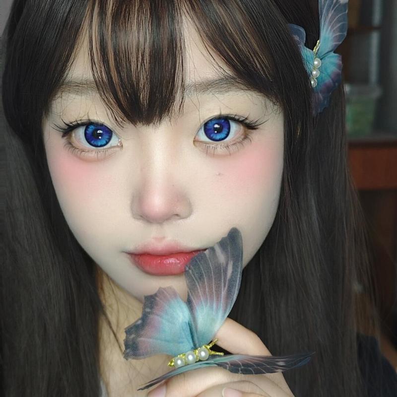 MillCreek Color Contact Lenses 14.5MM Icy Petal Purple 2pcs Yearly Use Soft Lense Grade (0.00-8.00) 2025 New