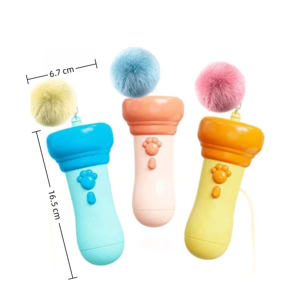 with Fluff Ball Electric Cat Teaser Wand USB Rechargeable Smart Cat Toys Indoor Outdoor Play