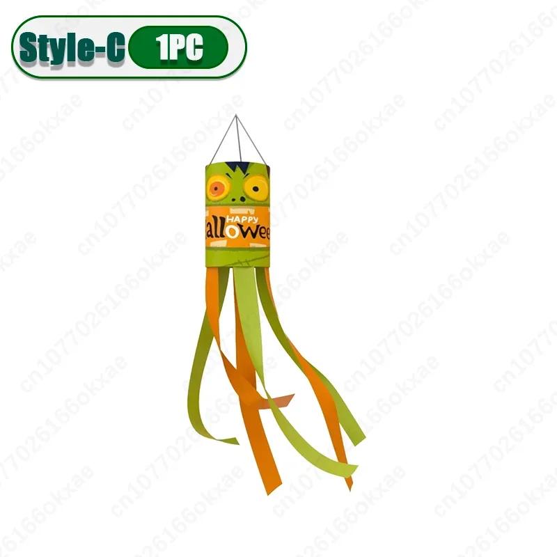 1-20PCS Halloween Ghost Windsock Flag Waterproof Hanging Outdoor Decorations for Yard Patio Garden Party Ghost Festival Supplies