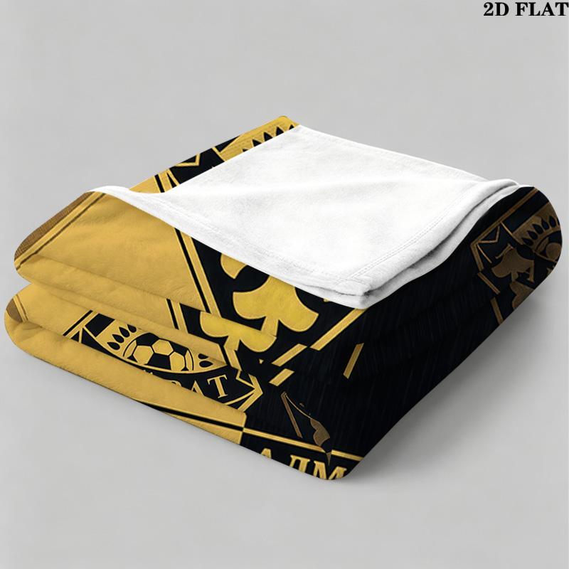 Kairat Almaty Print Flannel Blanket High Quality Warm Comfortable Cover for All Seasons Perfect for Gifts Home Decor
