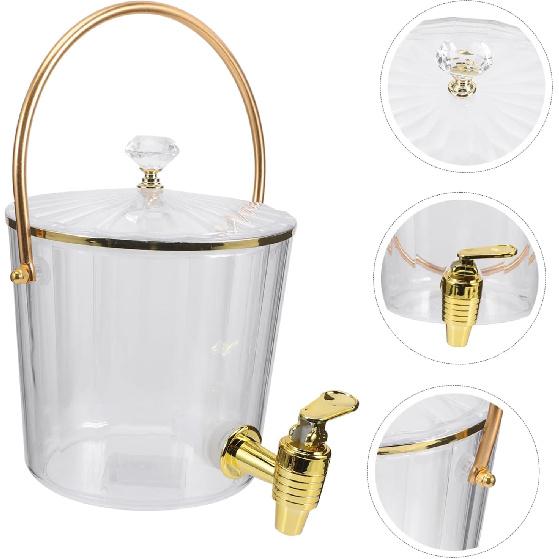 Диспенсер для напитков Ciieeo с краном, портативный контейнер для напитков для вечеринок, диспенсер для сока с крышкой для дома и мероприятий на открытом воздухе, простой в использовании и