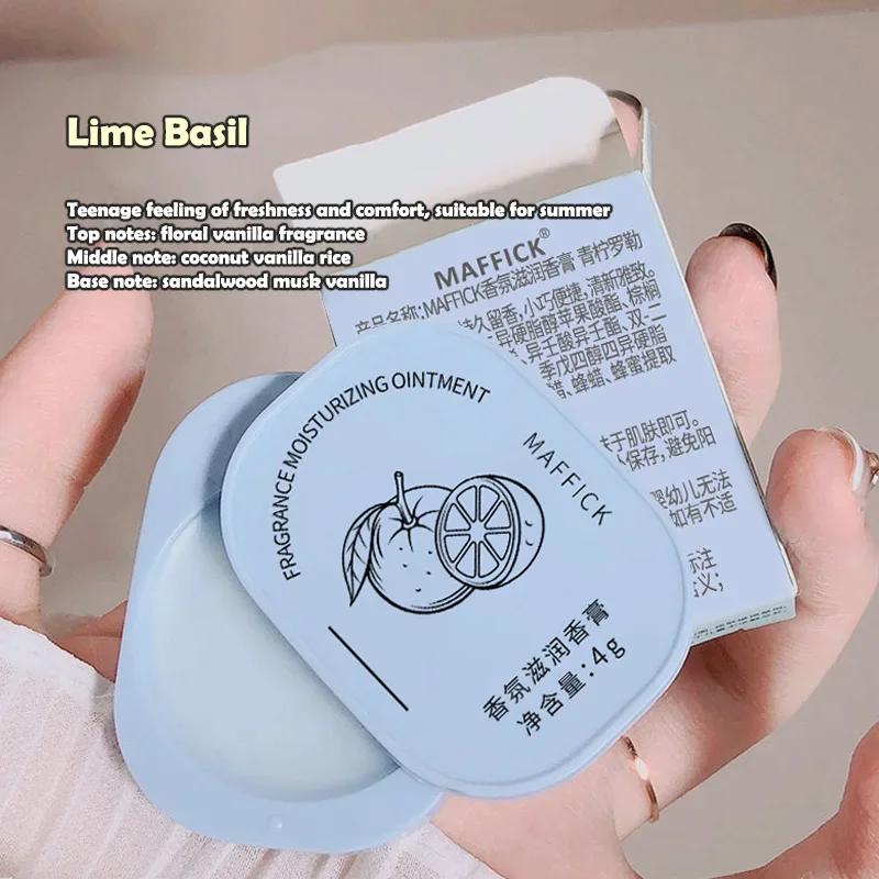 Лайм Базилик Твердые духи Женские портативные карманные твердые бальзамы Мягкий стойкий аромат Цветы Фруктовые ароматы Дезодоранты для тела Подарки